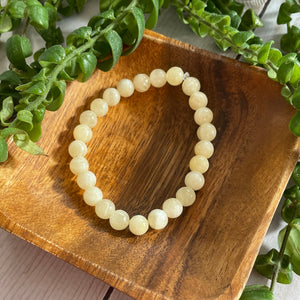 yellow calcite beaded bracelet